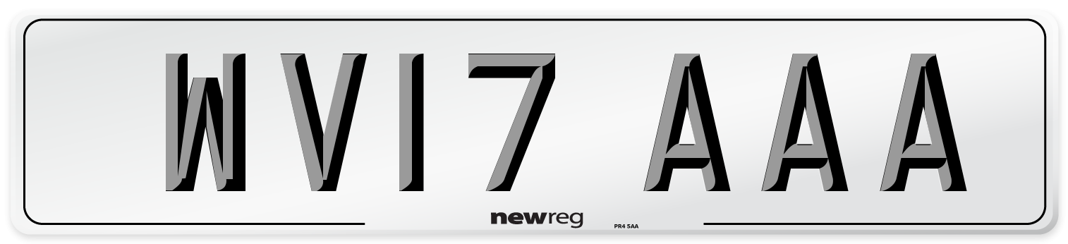 WV17 AAA Number Plate from New Reg